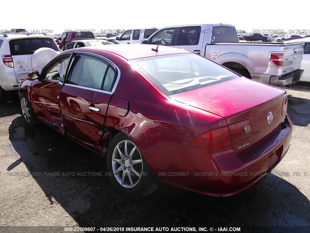 1G4HD57206U250086 - 2006 BUICK LUCERNE CXL RED photo 3