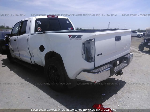 5TFUW5F11EX361152 - 2014 TOYOTA TUNDRA DOUBLE CAB SR/SR5 WHITE photo 3