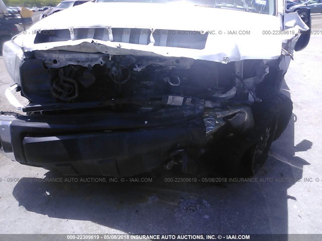 5TFUW5F11EX361152 - 2014 TOYOTA TUNDRA DOUBLE CAB SR/SR5 WHITE photo 6