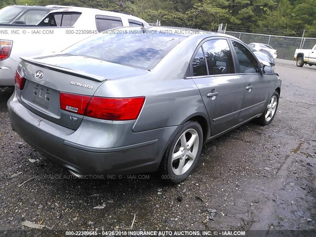 5NPEU46F19H461060 - 2009 HYUNDAI SONATA SE/LIMITED GRAY photo 4