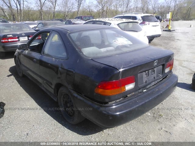 1HGEJ7124VL114442 - 1997 HONDA CIVIC HX BLACK photo 3