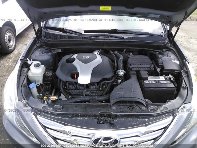 5NPEC4AB1CH415940 - 2012 HYUNDAI SONATA SE/LIMITED GRAY photo 10