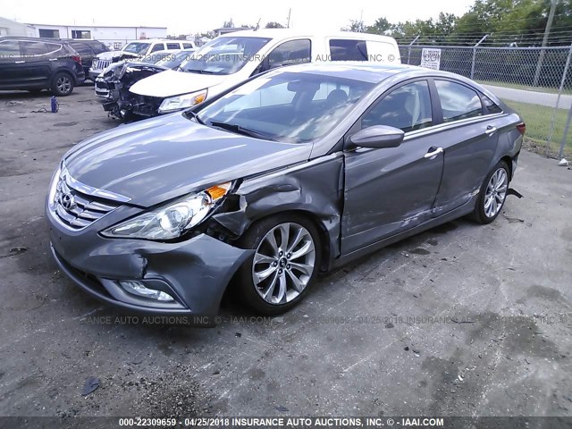 5NPEC4AB1CH415940 - 2012 HYUNDAI SONATA SE/LIMITED GRAY photo 2