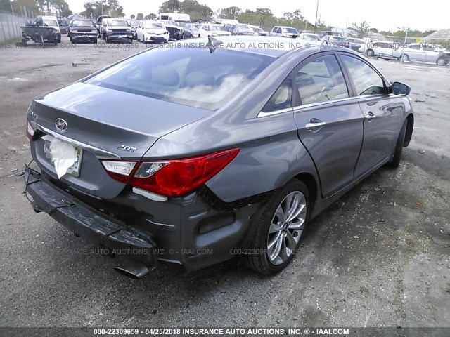 5NPEC4AB1CH415940 - 2012 HYUNDAI SONATA SE/LIMITED GRAY photo 4