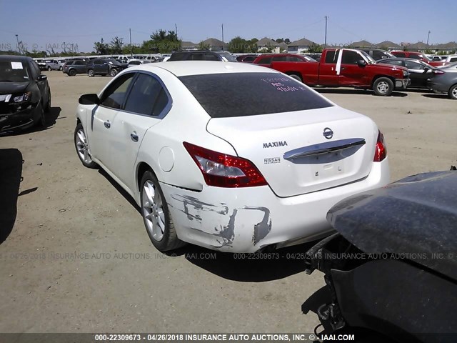 1N4AA51E39C810460 - 2009 NISSAN MAXIMA S/SV WHITE photo 3