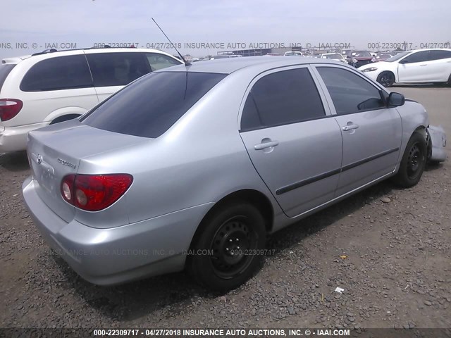 JTDBR32E560095706 - 2006 TOYOTA COROLLA CE/LE SILVER photo 4