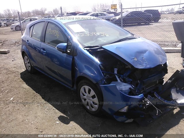 JTDKDTB36D1048270 - 2013 TOYOTA PRIUS C BLUE photo 1