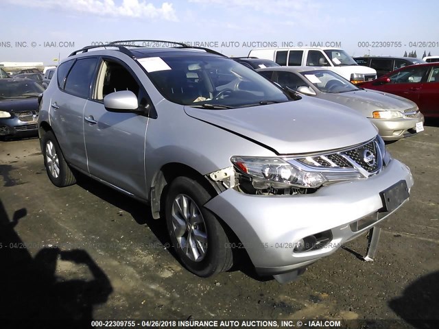 JN8AZ1MU9BW062594 - 2011 NISSAN MURANO S/SL/LE SILVER photo 1