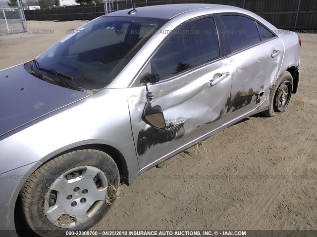 1G2ZF57B084190353 - 2008 PONTIAC G6 VALUE LEADER/BASE SILVER photo 6