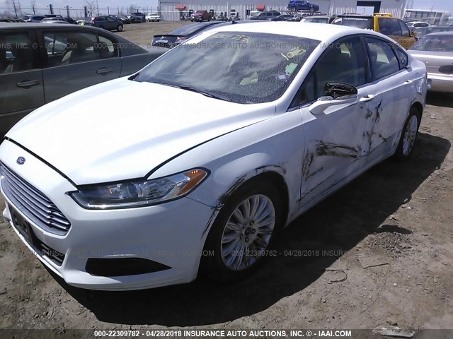 3FA6P0LU6GR241193 - 2016 FORD FUSION SE HYBRID WHITE photo 2