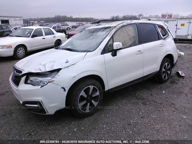 JF2SJAEC2JH499225 - 2018 SUBARU FORESTER 2.5I PREMIUM WHITE photo 2