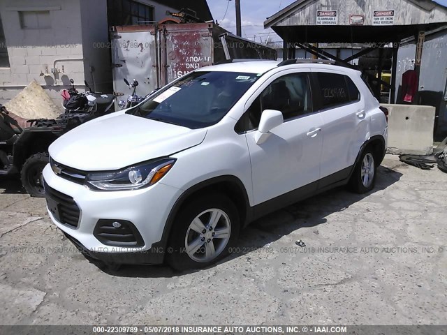 3GNCJPSB7JL148658 - 2018 CHEVROLET TRAX 1LT WHITE photo 2