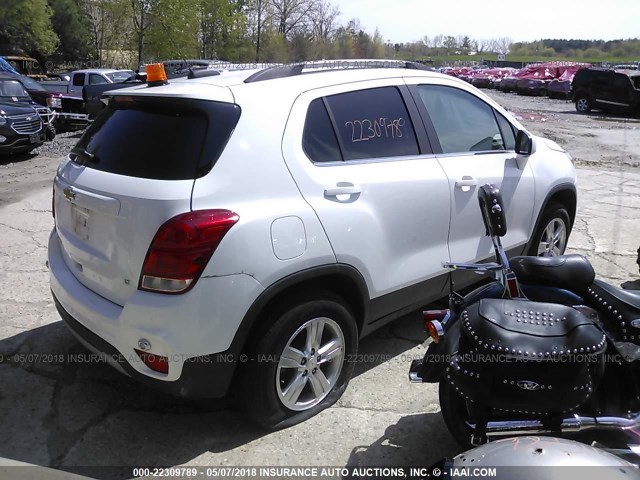 3GNCJPSB7JL148658 - 2018 CHEVROLET TRAX 1LT WHITE photo 4