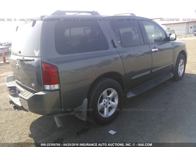 5N1AA08BX4N700068 - 2004 NISSAN ARMADA SE/LE GRAY photo 4