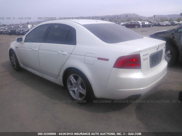 19UUA66224A074578 - 2004 ACURA TL WHITE photo 3