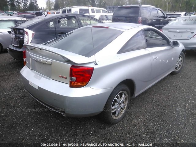 JTDDY32T4Y0020119 - 2000 TOYOTA CELICA GT-S SILVER photo 4