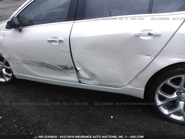 2G4GV5GV5C9204717 - 2012 BUICK REGAL GS WHITE photo 6