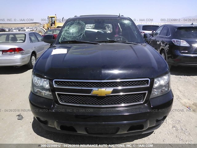 1GNSKJE73CR190222 - 2012 CHEVROLET SUBURBAN K1500 LT BLACK photo 6