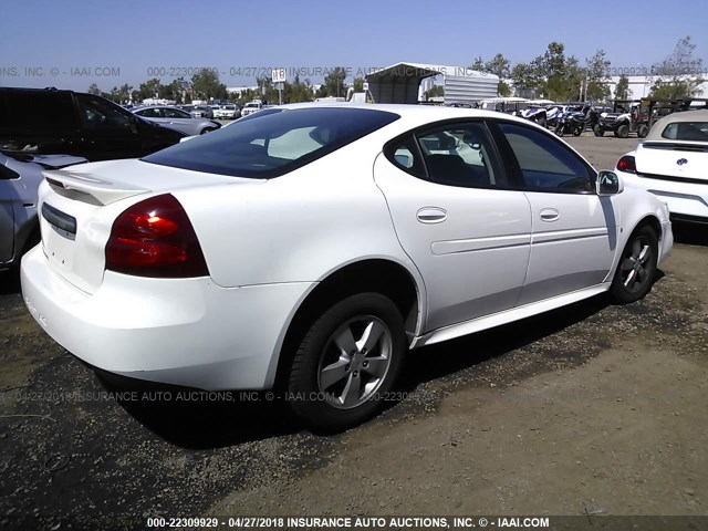 2G2WP552781133937 - 2008 PONTIAC GRAND PRIX WHITE photo 4