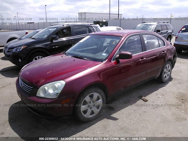 KNAGE123575123350 - 2007 KIA OPTIMA LX/EX MAROON photo 2