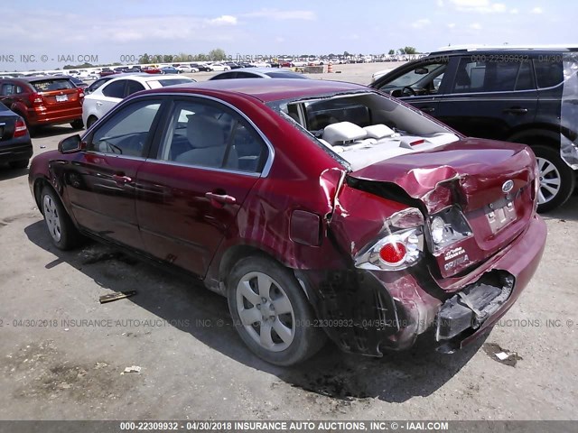 KNAGE123575123350 - 2007 KIA OPTIMA LX/EX MAROON photo 3