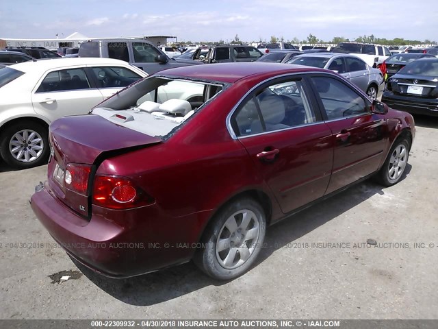 KNAGE123575123350 - 2007 KIA OPTIMA LX/EX MAROON photo 4