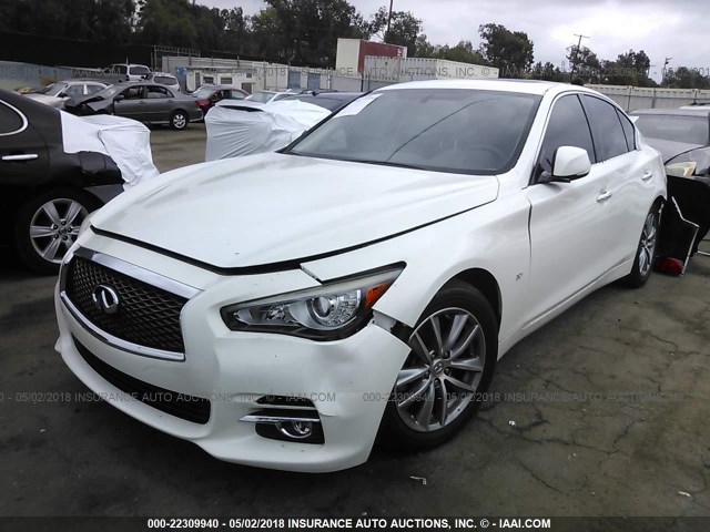 JN1BV7AP6EM686448 - 2014 INFINITI Q50 PREMIUM/SPORT WHITE photo 2