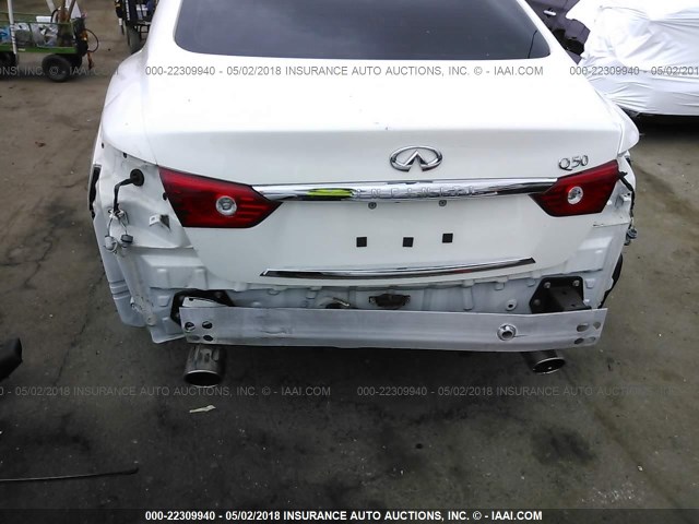 JN1BV7AP6EM686448 - 2014 INFINITI Q50 PREMIUM/SPORT WHITE photo 6