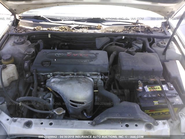 4T1BE32K62U611183 - 2002 TOYOTA CAMRY LE/XLE/SE ვერცხლისფერი ფოტო 10