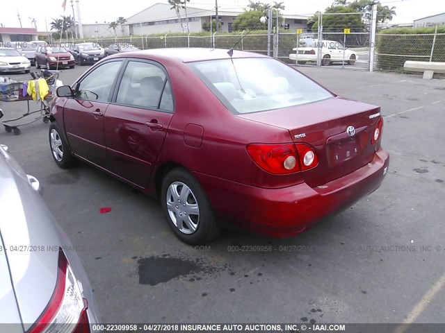 1NXBR32E47Z916171 - 2007 TOYOTA COROLLA CE/LE/S RED photo 3