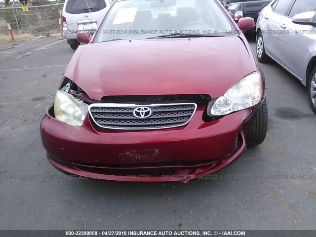 1NXBR32E47Z916171 - 2007 TOYOTA COROLLA CE/LE/S RED photo 6