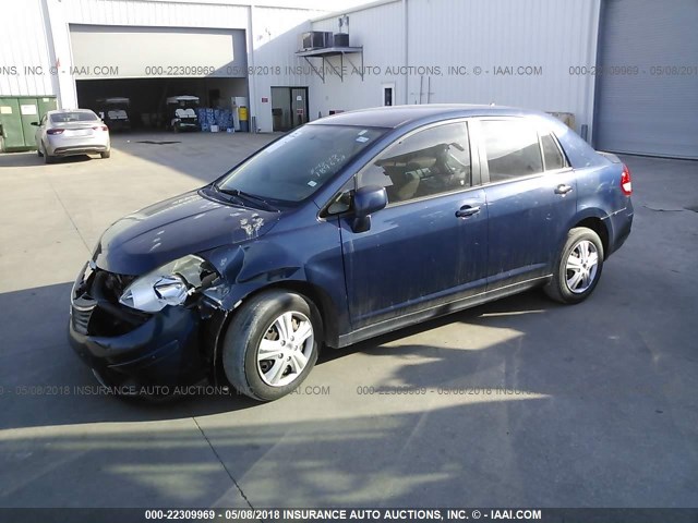 3N1BC11E79L447170 - 2009 NISSAN VERSA S/SL BLUE photo 2