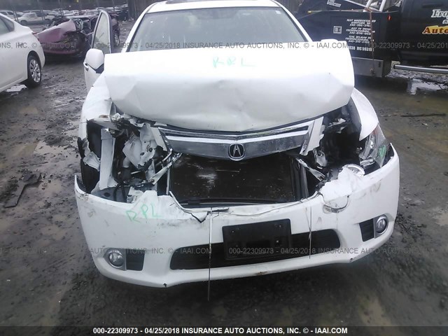 JH4CU2F60EC001016 - 2014 ACURA TSX TECH WHITE photo 6