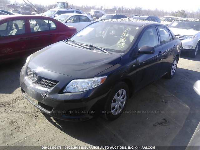 1NXBU4EE5AZ265608 - 2010 TOYOTA COROLLA S/LE/XLE BLACK photo 2