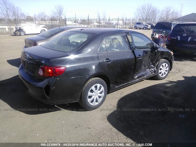 1NXBU4EE5AZ265608 - 2010 TOYOTA COROLLA S/LE/XLE BLACK photo 4