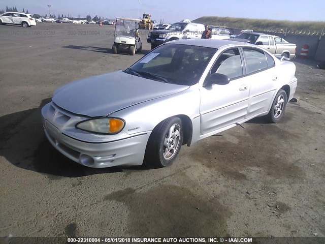 1G2NW52E72M660465 - 2002 PONTIAC GRAND AM GT SILVER photo 2