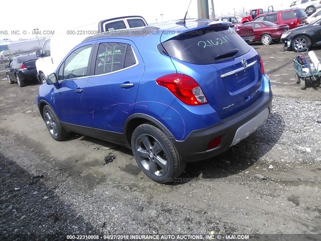 KL4CJBSB4DB188840 - 2013 BUICK ENCORE CONVENIENCE BLUE photo 3