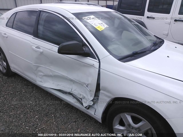 1G1ZB5E08CF223212 - 2012 CHEVROLET MALIBU LS WHITE photo 6