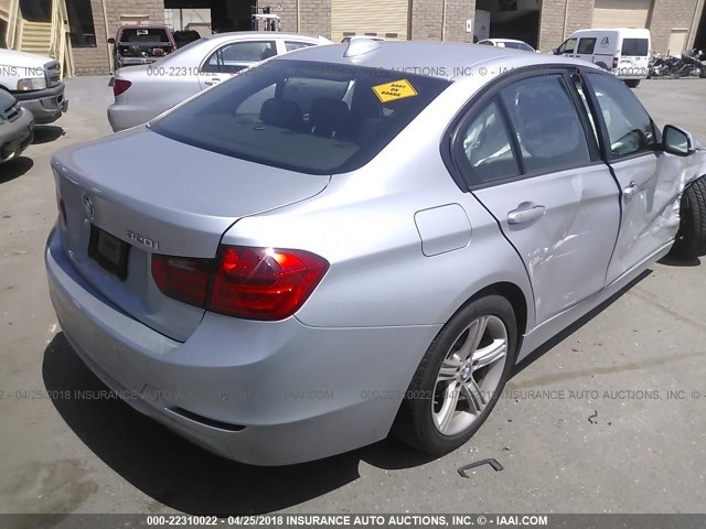 WBA3B1C56EK132029 - 2014 BMW 320 I SILVER photo 4