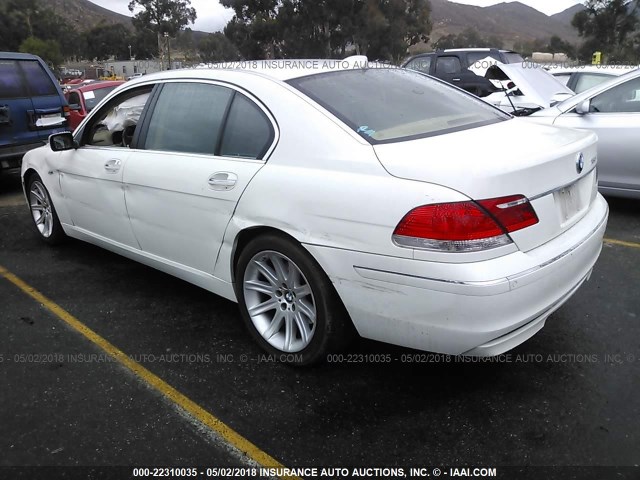 WBAHN83507DT74344 - 2007 BMW 750 WHITE photo 3