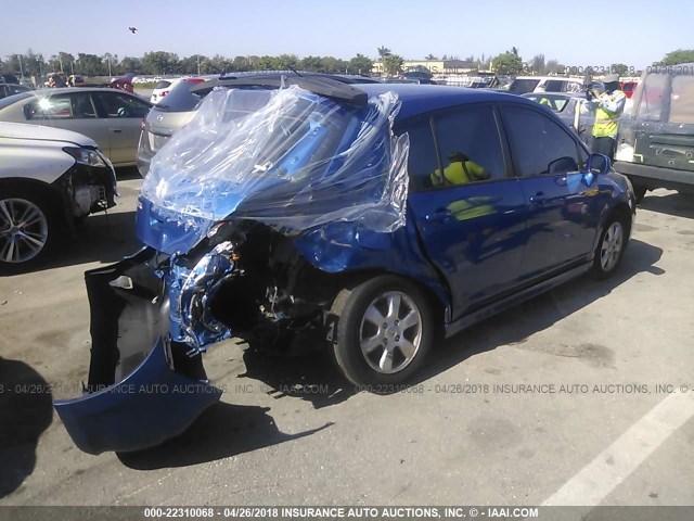 3N1BC13E59L383191 - 2009 NISSAN VERSA S/SL BLUE photo 4