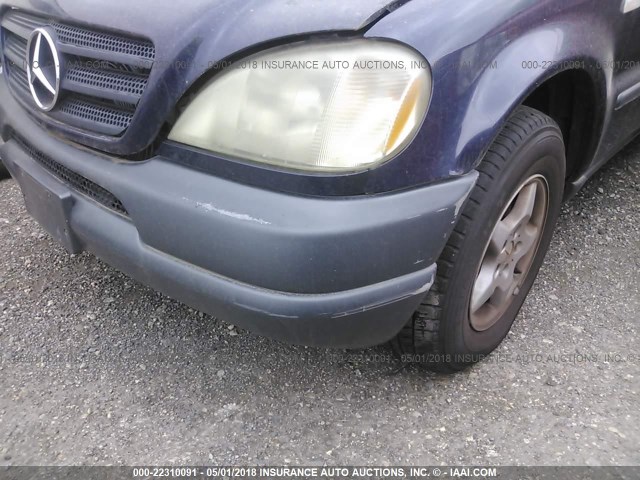 4JGAB54E9XA134880 - 1999 MERCEDES-BENZ ML 320 BLUE photo 6