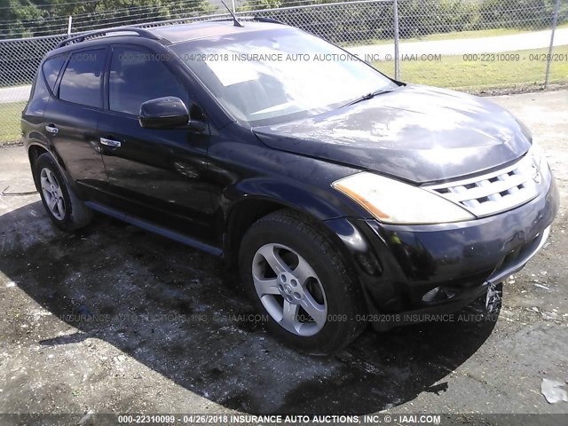 JN8AZ08W53W214085 - 2003 NISSAN MURANO SL/SE BLACK photo 1