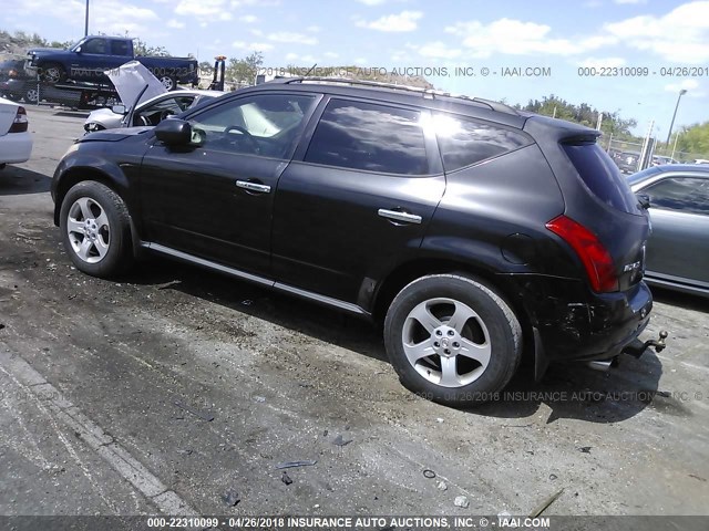 JN8AZ08W53W214085 - 2003 NISSAN MURANO SL/SE BLACK photo 3