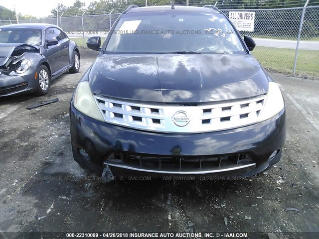 JN8AZ08W53W214085 - 2003 NISSAN MURANO SL/SE BLACK photo 6