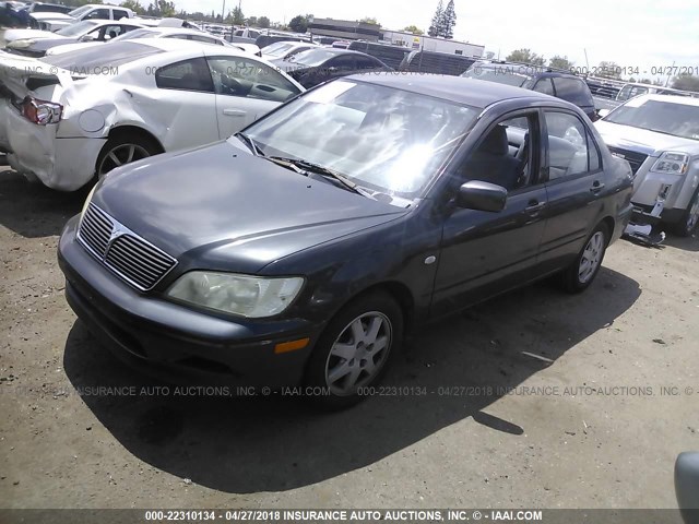 JA3AJ36E22U073113 - 2002 MITSUBISHI LANCER LS GRAY photo 2