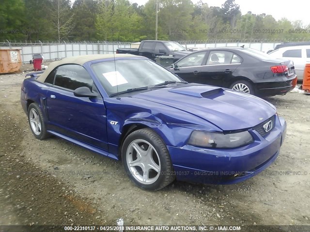 1FAFP45X73F412040 - 2003 FORD MUSTANG GT BLUE photo 1