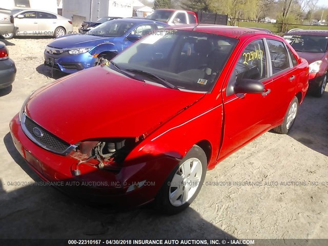 1FAFP34N77W310592 - 2007 FORD FOCUS ZX4/S/SE/SES RED photo 2