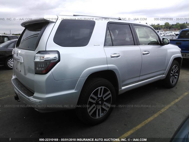 JTEBU5JR8H5442011 - 2017 TOYOTA 4RUNNER SR5 PREM/LTDL/TRAIL/TRD 银色 照片 4