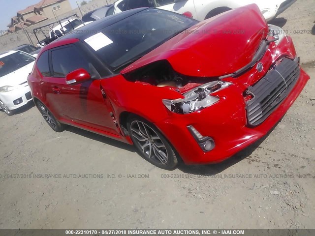 JTKJF5C79E3074704 - 2014 TOYOTA SCION TC 红色 照片 1